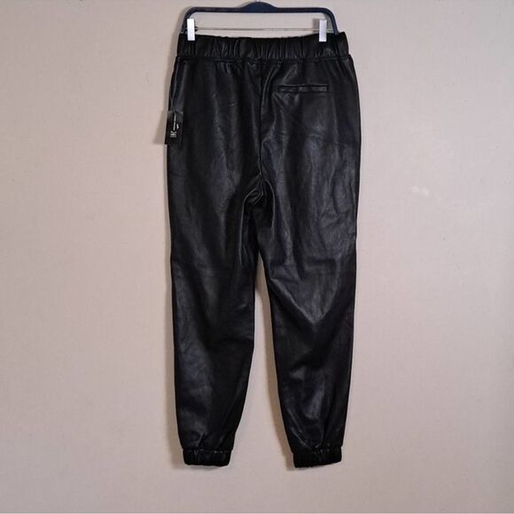 NWT INC Faux Leather Jogger Pants Black Small - Picture 5 of 13